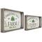 Gray & White Farm Fresh Christmas Trees Wooden Tray Hanging Sign Set